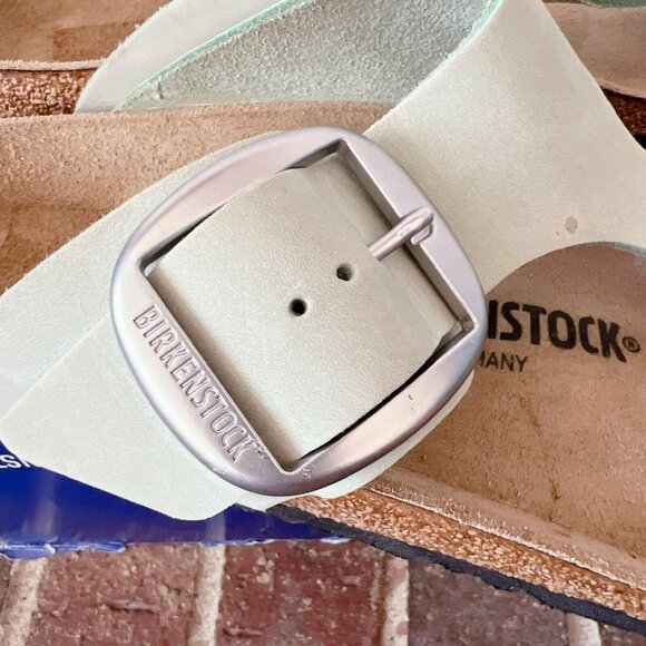 Birkenstock Gizeh Big Buckle Thong Sandal Faded Lime Leather EU 39 US 8- 8.5 W - Picture 7 of 13